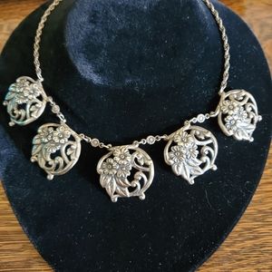 Sterling Norseland Floral Necklace 1940s